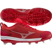 Mizuno Men's Dominant 4 Low Metal Baseball Cleat, Black/White