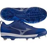 Mizuno Men's Dominant 4 Low Metal Baseball Cleat, Black/White