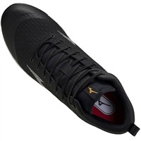 Mizuno Men's Dominant 4 Mid Metal Baseball Cleat, Black/White