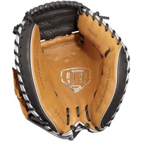 Easton Future Elite Youth 32.5in Catcher Mitt, Black/Brown