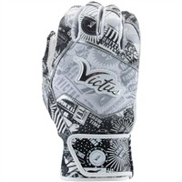 Victus Adult NOX Batting Gloves, White/Silver