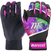 Marucci Youth Foxtrot T Ball Batting Gloves, Black/Pink