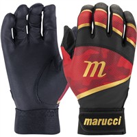 Marucci Youth Foxtrot T Ball Batting Gloves, Black/Red
