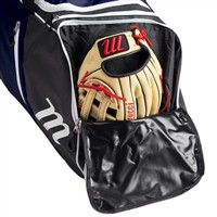 Marucci Stockade Wheeled Bag, White/Navy