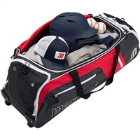 Marucci Stockade Wheeled Bag, White/Red
