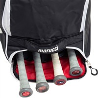Marucci Stockade Wheeled Bag, White/Red