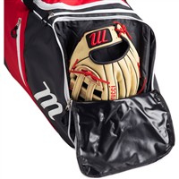 Marucci Stockade Wheeled Bag, White/Red