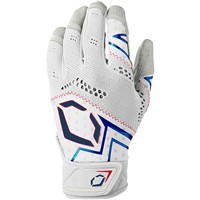 Evoshield Adult PRO-SRZ V2 Batting Glove, White/Red/Blue