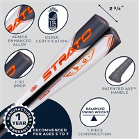 2023 Axe Strato USSSA Junior Big Barrel Baseball Bat -10, z-callout-176339