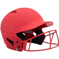 Champro HX Rise Fastpitch Softball Matte Batting Helmet, Scarlet