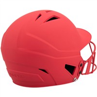 Champro HX Rise Fastpitch Softball Matte Batting Helmet, Scarlet