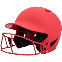 Champro HX Rise Fastpitch Softball Matte Batting Helmet, Scarlet