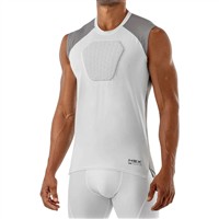 McDavid Youth HEX Sternum Shirt, White/Grey