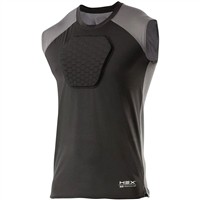 McDavid Youth HEX Sternum Shirt, White/Grey