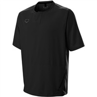 Evoshield Men's Impak Short Sleeve BP Baseball Training Jacket, Black