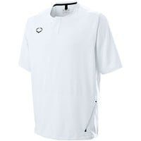 Evoshield Men's Impak Short Sleeve BP Baseball Training Jacket, White