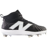 New Balance Mens FuelCell 4040v7 Mid Metal Baseball Cleat, Black/White