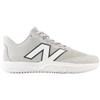New Balance Mens FuelCell 4040v7 Turf Trainer Baseball Shoes, Grey/White