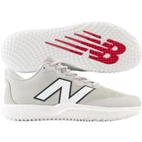 New Balance Mens FuelCell 4040v7 Turf Trainer Baseball Shoes, Grey/White