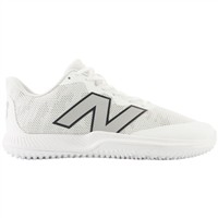 New Balance Mens FuelCell 4040v7 Turf Trainer Baseball Shoes, White/Grey