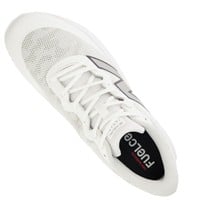 New Balance Mens FuelCell 4040v7 Turf Trainer Baseball Shoes, White/Grey