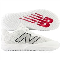New Balance Mens FuelCell 4040v7 Turf Trainer Baseball Shoes, White/Grey