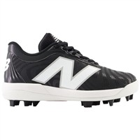 New Balance Youth 4040v7 Rubber Molded Baseball Cleat, Black/White