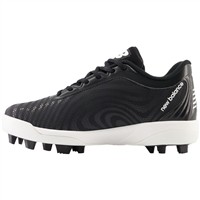 New Balance Youth 4040v7 Rubber Molded Baseball Cleat, Black/White