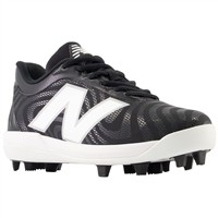 New Balance Youth 4040v7 Rubber Molded Baseball Cleat, Black/White