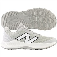 New Balance Youth 4040v7 Turf Trainer Baseball Shoe, Grey/White