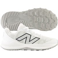 New Balance Youth 4040v7 Turf Trainer Baseball Shoe, White/Grey