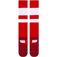 Stance Men's Stripes OTC Baseball Socks, White/Red