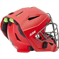 All Star MVP Pro Matte Catcher Helmet, Scarlet