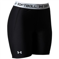 Under Armour Women's Softball Slider Shorts, Black/White