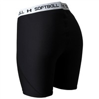 Under Armour Women's Softball Slider Shorts, Black/White