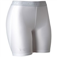 Under Armour Women's Softball Slider Shorts, White/Black