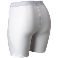 Under Armour Women's Softball Slider Shorts, White/Black