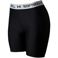 Under Armour Women's Softball Slider Shorts, Black/White