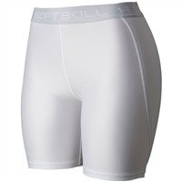 Under Armour Women's Softball Slider Shorts, White/Black