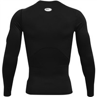 Under Armour Men's HeatGear Armour Long Sleeve Baseball Shirt, Black/White