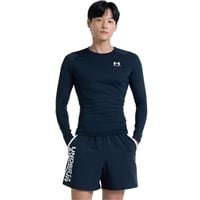 Under Armour Men's HeatGear Armour Long Sleeve Baseball Shirt, Black/White