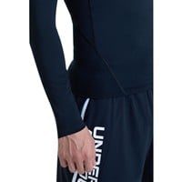 Under Armour Men's HeatGear Armour Long Sleeve Baseball Shirt, Black/White