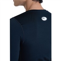 Under Armour Men's HeatGear Armour Long Sleeve Baseball Shirt, Black/White