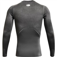 Under Armour Men's HeatGear Armour Long Sleeve Baseball Shirt, Grey/Black
