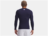 Under Armour Men's HeatGear Armour Long Sleeve Baseball Shirt, Navy/White