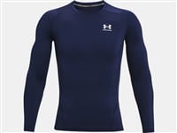 Under Armour Men's HeatGear Armour Long Sleeve Baseball Shirt, Navy/White