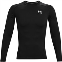 Under Armour Men's HeatGear Armour Long Sleeve Baseball Shirt, Black/White