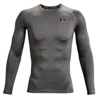 Under Armour Men's HeatGear Armour Long Sleeve Baseball Shirt, Grey/Black