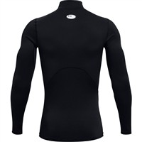 Under Armour Men's ColdGear Armour Baseball Compression Mock, Black/White