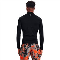 Under Armour Men's ColdGear Armour Baseball Compression Mock, Black/White